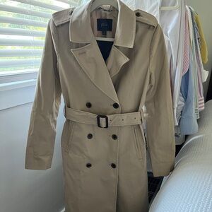 J.Crew Tan Beige Trench Coat size 4